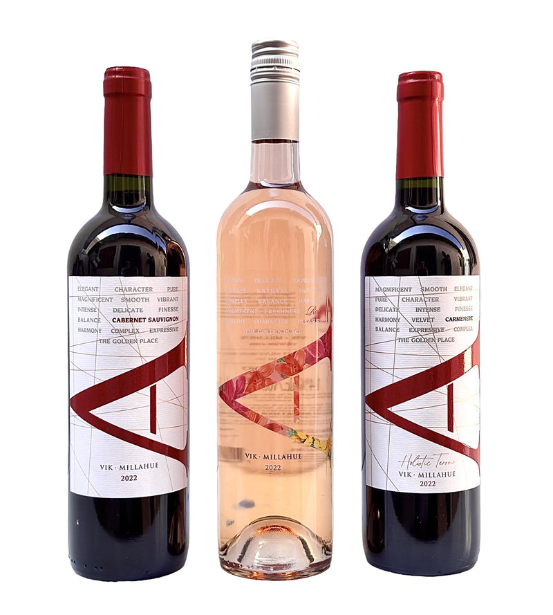 Combo 3 Vik A | 1 Carmenere + 1 Rose + 1 Cabernet Sauvignon | Oferta