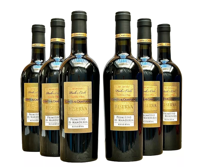 Vinho Italiano Conte Di Campiano Primitivo Manduria Riserva Vv 4.2 | Oferta