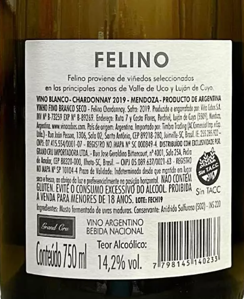 Vinho Felino Chardonnay | Oferta